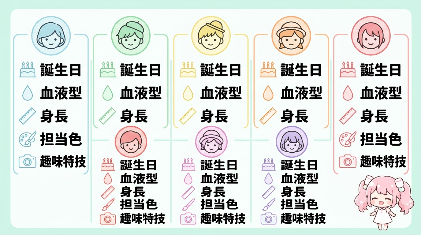 マシュマロドロップ全メンバー7人のプロフィール