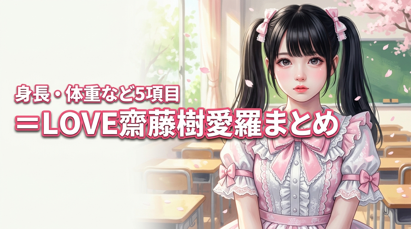 ＝LOVE齋藤樹愛羅の身長体重は？高校や年齢など気になる5項目を総まとめ