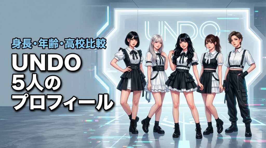 UNDO（アンドゥ）メンバー5人のプロフィール！身長や年齢、高校を比較