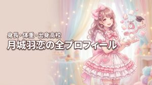 【月城羽恋】マシュマロドロップでの身長・体重から出身高校や年齢まで丸わかり